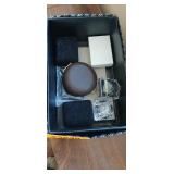 Lot of Westclox Vintage World Time Clock from 1960s and Stainless Earrings