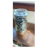 Lead Crystal Jar full of Quarters from Various Timeframes