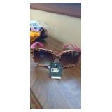 Brand New Designer Eyewear Sunglasses in Leopard Print and Pink Trim
