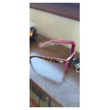 Brand New Designer Eyewear Sunglasses in Leopard Print and Pink Trim