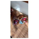 Brand New Designer Eyewear Sunglasses with Leopard Print and Pink Trim