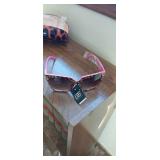 Designer Eyewear Sunglasses with Leopard Print and Pink Trim