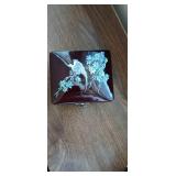 Vintage Jewelry Box with Red Velvet Interior