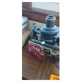 Antique Fire Brigade Steam Pumper Pulled by Four Horses