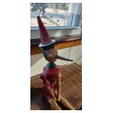 Vintage Wooden Pinocchio Figurine