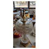 Set of 2 Gold and 24% Lead Crystal Underwriters Laboratories Lamps