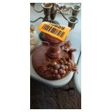 Decorative Candlestick Holder in Purple Done in grape and vine motif