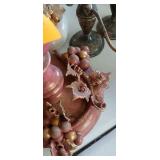 Decorative Candlestick Holder in Purple Done in grape and vine motif