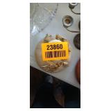 Decorative Candlestick Holder in White Done in grape and vine motif