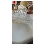 Genuine Lead Crystal Decorative Bowl with Flower Design