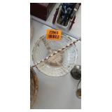 Glass Bowl with Metal Holder with Handle