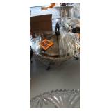 Metal Decorative Covered Bowl with Legs