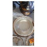 Metal Decorative Covered Bowl with Legs