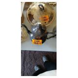 Antique Metal Water Pitcher with Pouring Spout and Handle