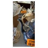 Antique Metal Water Pitcher with Pouring Spout and Handle