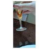 Made in Italy, Yellow Glass Pouring Vase and Glasses