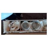 Set of 2 Boxes of Glass Cups and Drink Glasses