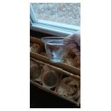 Set of 2 Boxes of Glass Cups and Drink Glasses