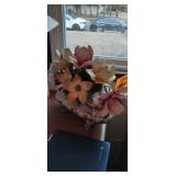 Vintage Italian Capodimonte Porcelain Floral Centerpiece