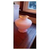 Vintage Art Deco Frosted Pink Glass Bowl