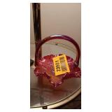 Fenton Red Carnival Glass Persian Medallion Basket