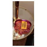 Fenton Red Carnival Glass Persian Medallion Basket