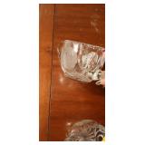 Antique American Brilliant Period Crystal Sugar and Creamer set by Thornhill Glass