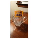 Antique American Brilliant Period Crystal Sugar and Creamer set by Thornhill Glass