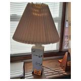 Beautiful Lamp with Floral and Dragonfly Design