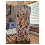 Beautiful Lamp with Floral and Dragonfly Design