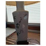 Beautiful Lamp with Floral and Dragonfly Design