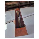 Wood Metronome with Brass Accents