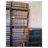 Wood Bookshelf with ALR 4th Series Books 54-90, 5th Series Books 1-37, and Indexes