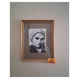 Gold Picture Frame with Portrait Inside