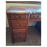 Sturdy Wood Desk with Multiple Drawers and Handles
