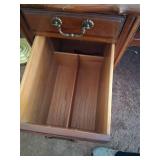 Sturdy Wood Desk with Multiple Drawers and Handles