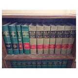 Wood Bookshelf with American Jurisprudence 2d Books 74-83, and ALR Digest to 3rd and 4th Federal