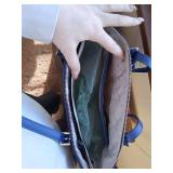 Blue Michael Kors Handbag with Silver Accents