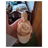 Porcelain Jesus, Mary, and Baby Jesus Figurines