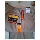 2 Pairs of Wrinkle Resist Khaki Pants Size 40x32