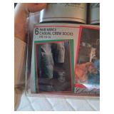 Brand New in Packaging 6 Pair Charles Chipman Casual Crew Socks Size 10-13