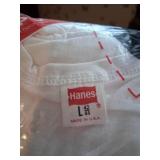 Brand New in Packaging Mens White T-Shirts Size L Brands Hanes and K-Marts