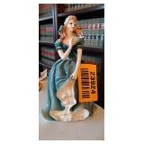 Lipper & Mann Creations Porcelain Woman Figurine in Blue Dress