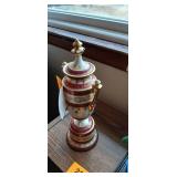 Antique Vienna-style Porcelain Gilt Covered Vase or Urn