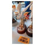 Set of White Heron by Andrea, Swans with Floral Bedding