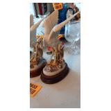 Set of White Heron by Andrea, Swans with Floral Bedding