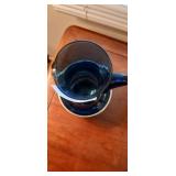 Colony Italy Smokey Glass Pitcher with Metal Silver-plate Trim