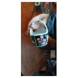 Vintage Porcelain Cat Trinket Baskets