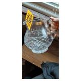 Handcut 24% Lead Crystal Diamond Cut Pitcher