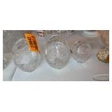 Set of 3 Handcut 24% Lead Crystal Trinket Dishes